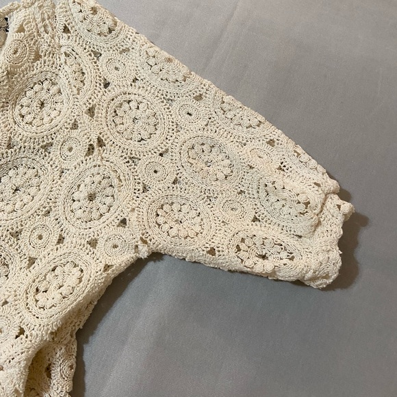 Zara Women’s Knit Top Size S Ruffled Ballon Sleeves - Picture 10 of 10